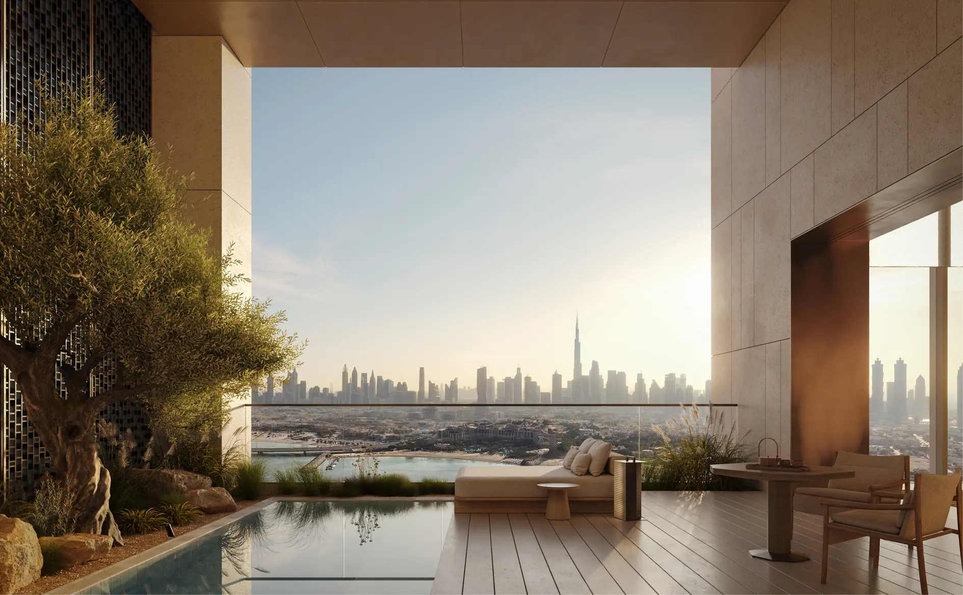 Aman residences dubai external terrace